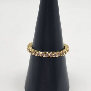 Bomb Party Gold Tone & CZ Eternity Ring (8)